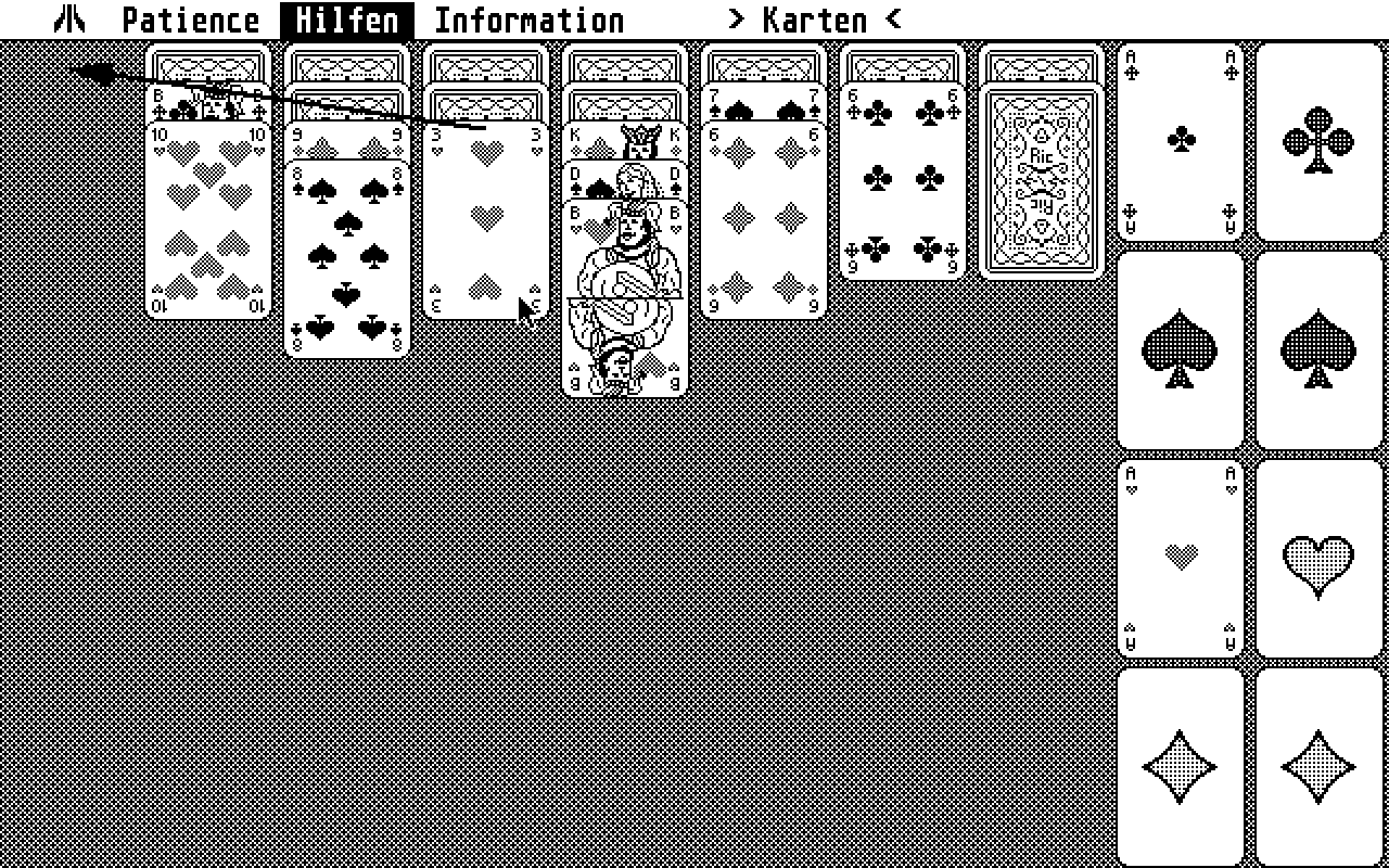 Patience atari screenshot